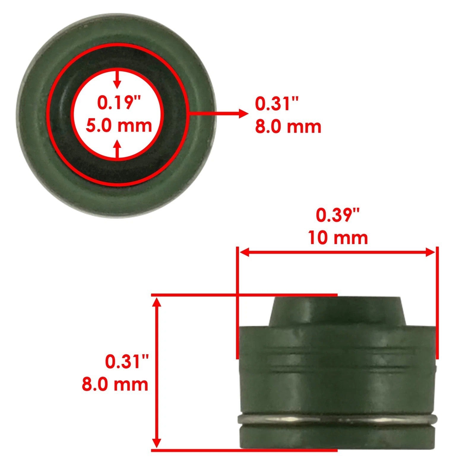 Seal Valves Stem for Yamaha YFZ450 2004 2005 2006 2007 2008 2009 2010 2011-2013 