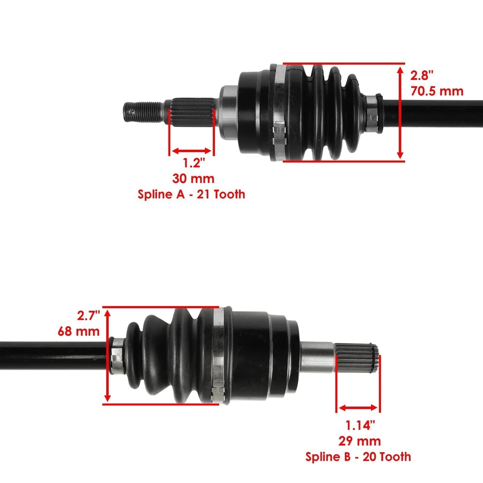 for Honda TRX650FA TRX650FGA Rincon 650 4X4 03-05 Front Rear Left Right Axles