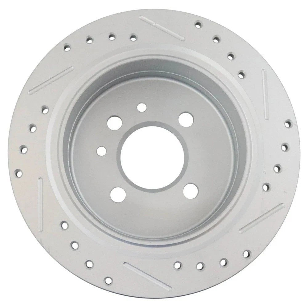Performance Brake Rotor Drilled Slotted G-Coated Rear Pair for BMW 3