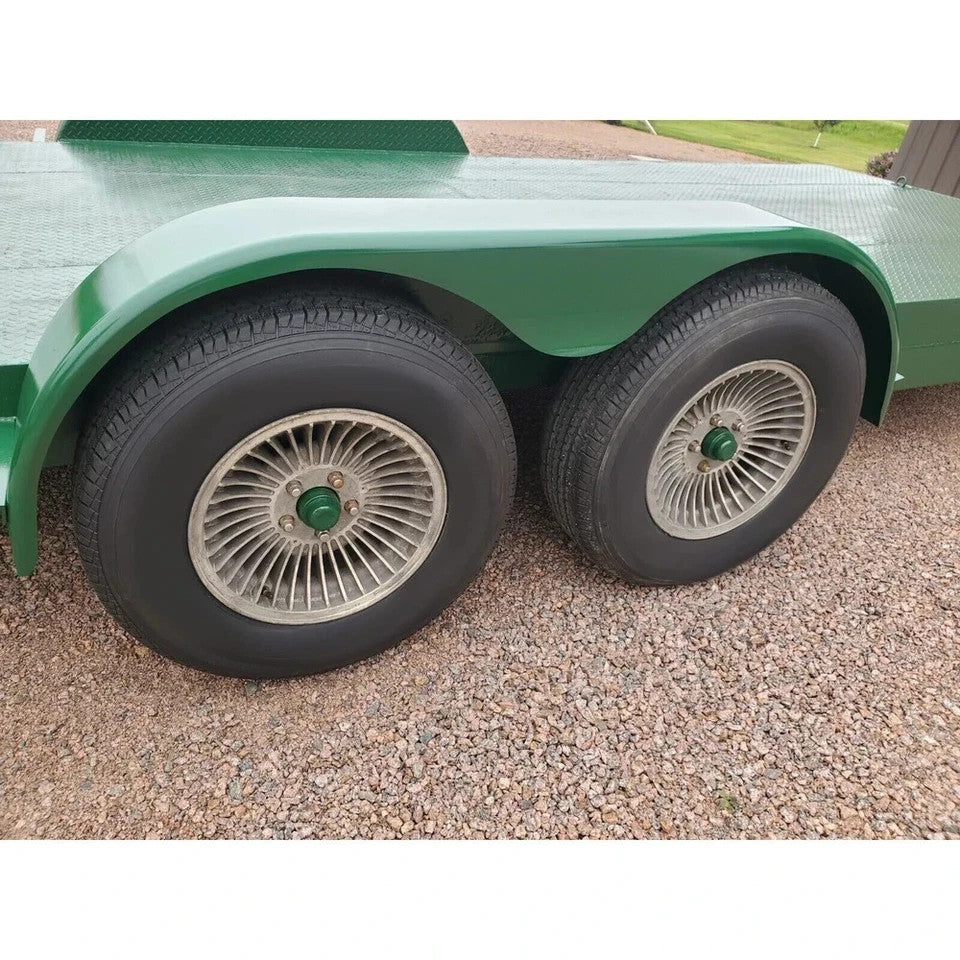 (2) 13" 14" 15" Tandem Double Axle Steel Trailer Fender Cargo w/ Tear Drop Steel