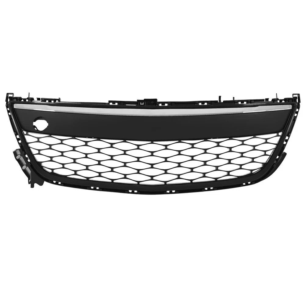Front Bumper Upper+Lower Grille Black w/Chrome Molding For Mazda CX-7 2010-2012