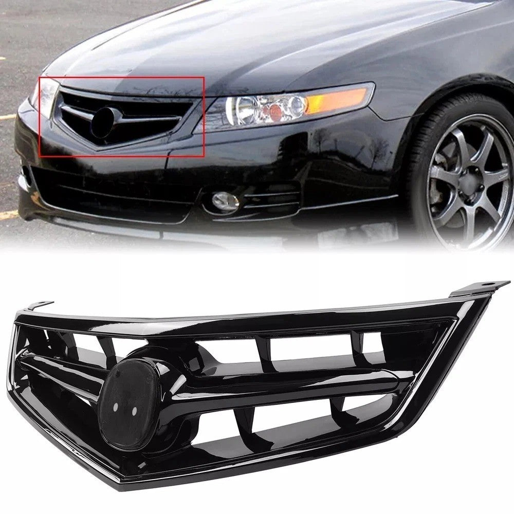 HECASA Front Upper Bumper Grille Grill w/Molding For Acura TSX 2006 2007 2008