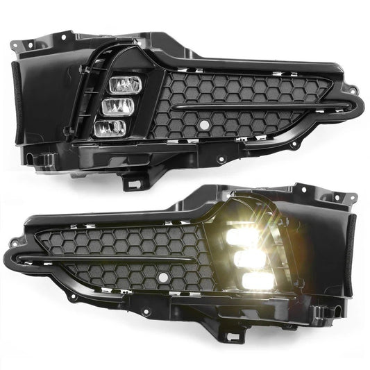 HECASA  LED Clear Fog Lights Lamps Kit LH & RH For 2017-2020 Acura MDX