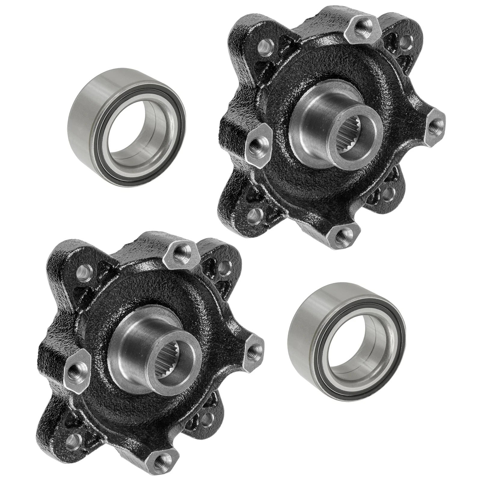 Front Left Right Wheel Hubs And Ball Bearings for Polaris RZR 4 XP 900 2012-2013