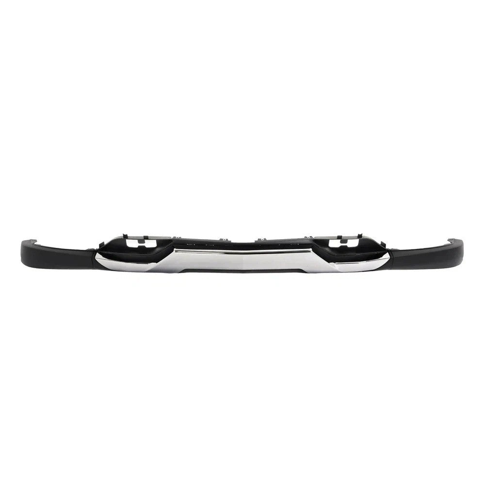 Front Bumper Valance &Chrome Skid Plate For Chevy Silverado 1500 2016-2019 Black