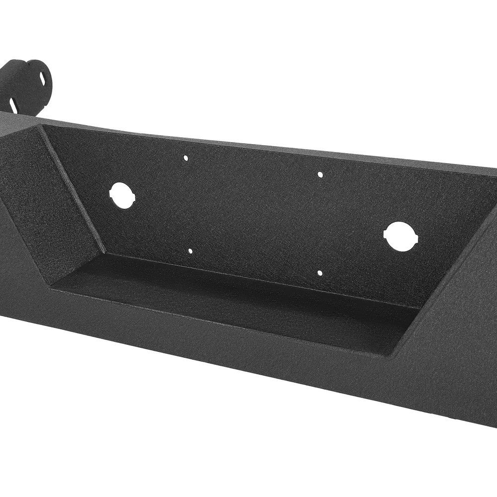 Full Size Steel Rear Bumper For 1973-1997 Ford F150 F250 F350 Heavy Duty Black