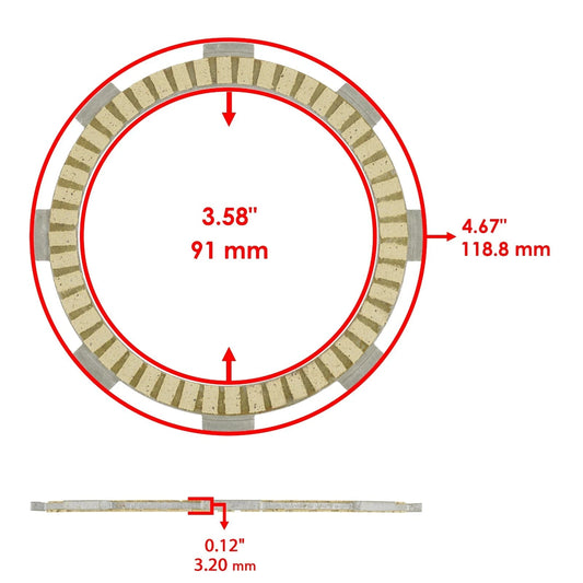Caltric Clutch Friction Plates and Steel Plates for Honda CRF230F 2003-2017