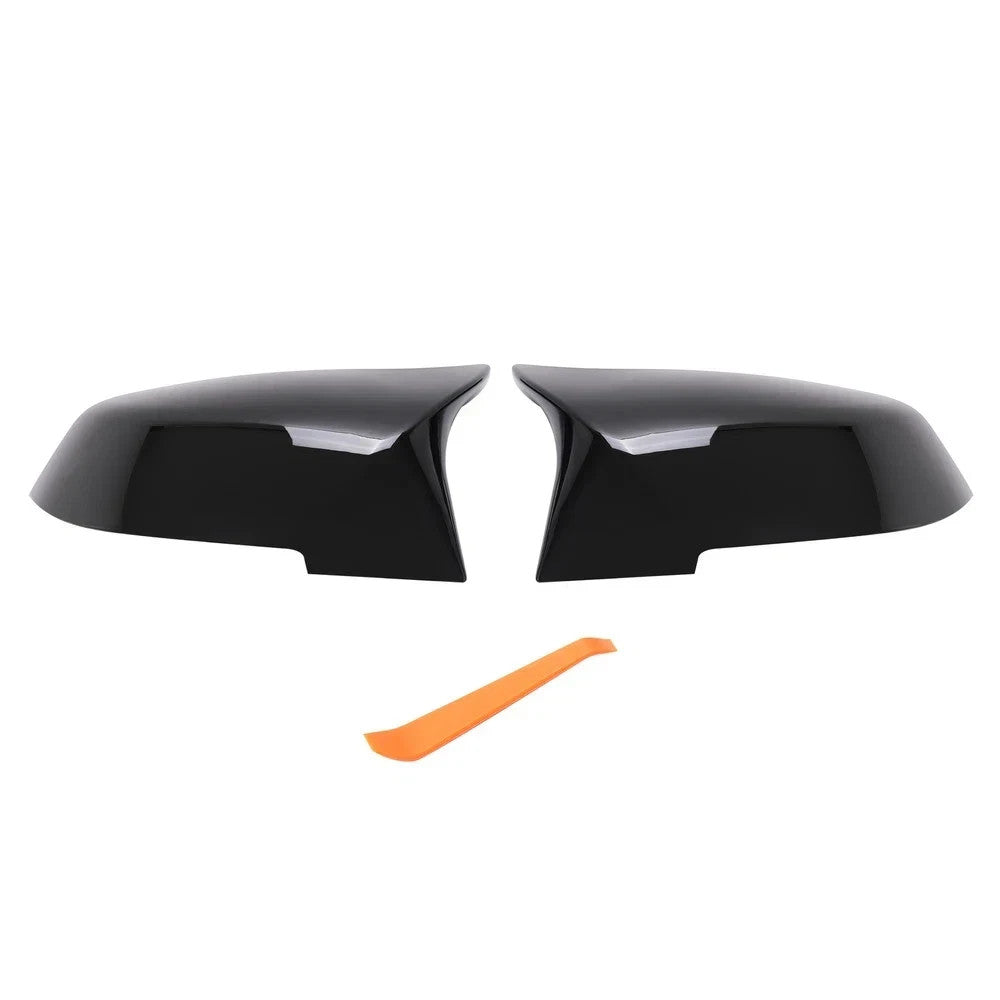 2x Gloss Black Side Mirror Cover Cap For BMW 3/4 SERIES F20 F21 F30 F32 F36 M3