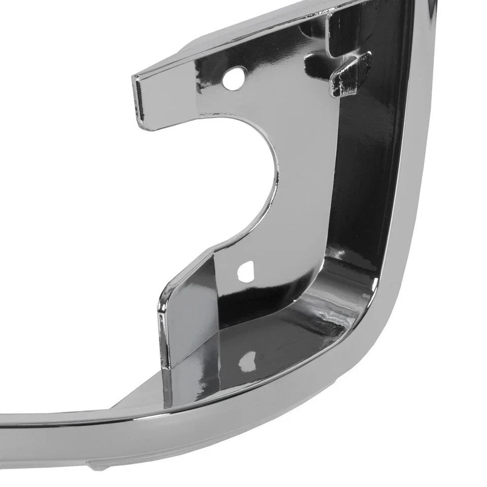 HECASA Chrome Headlights Trim Bezel Pair For 1992-1996 Ford Bronco F150 Pickup