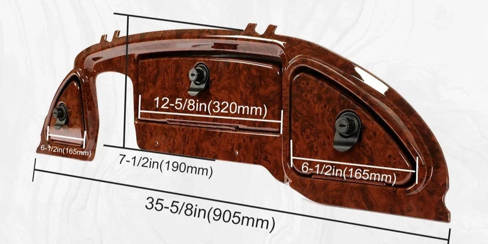 Golf Cart Dash Cover Dashboard Wood Grain For Club Car Precedent Onward 08.5-Up