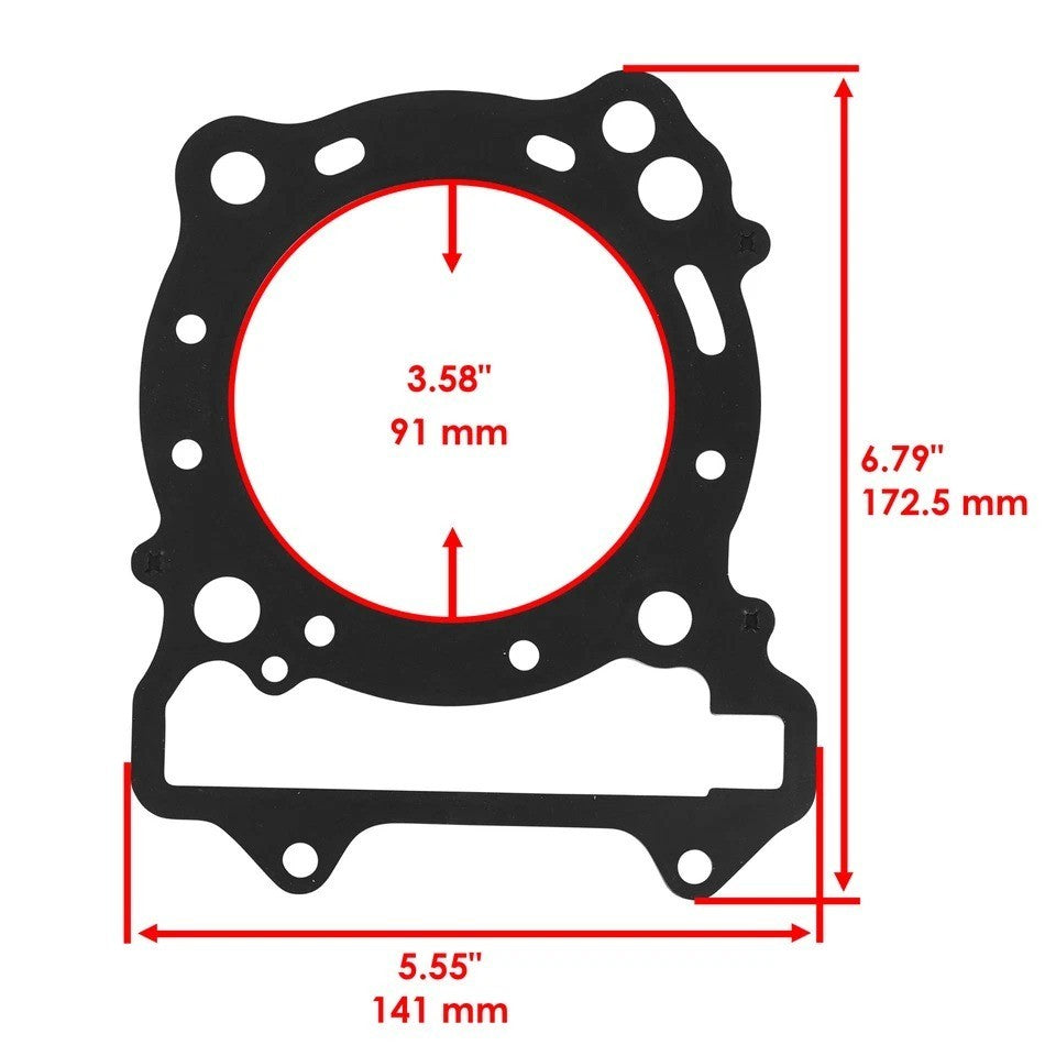 Cylinder Head and Base Gasket fits Suzuki LTZ400 LT-Z400 Quadsport 2003-2014