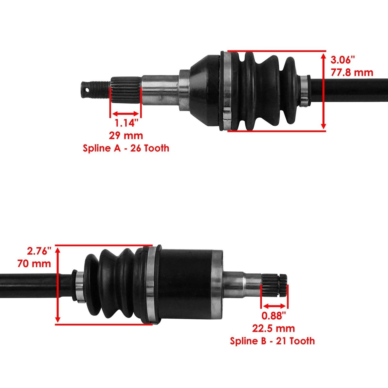 Front Left CV Axle For Can-Am Outlander 650 / Outlander Max 650 2019-2023