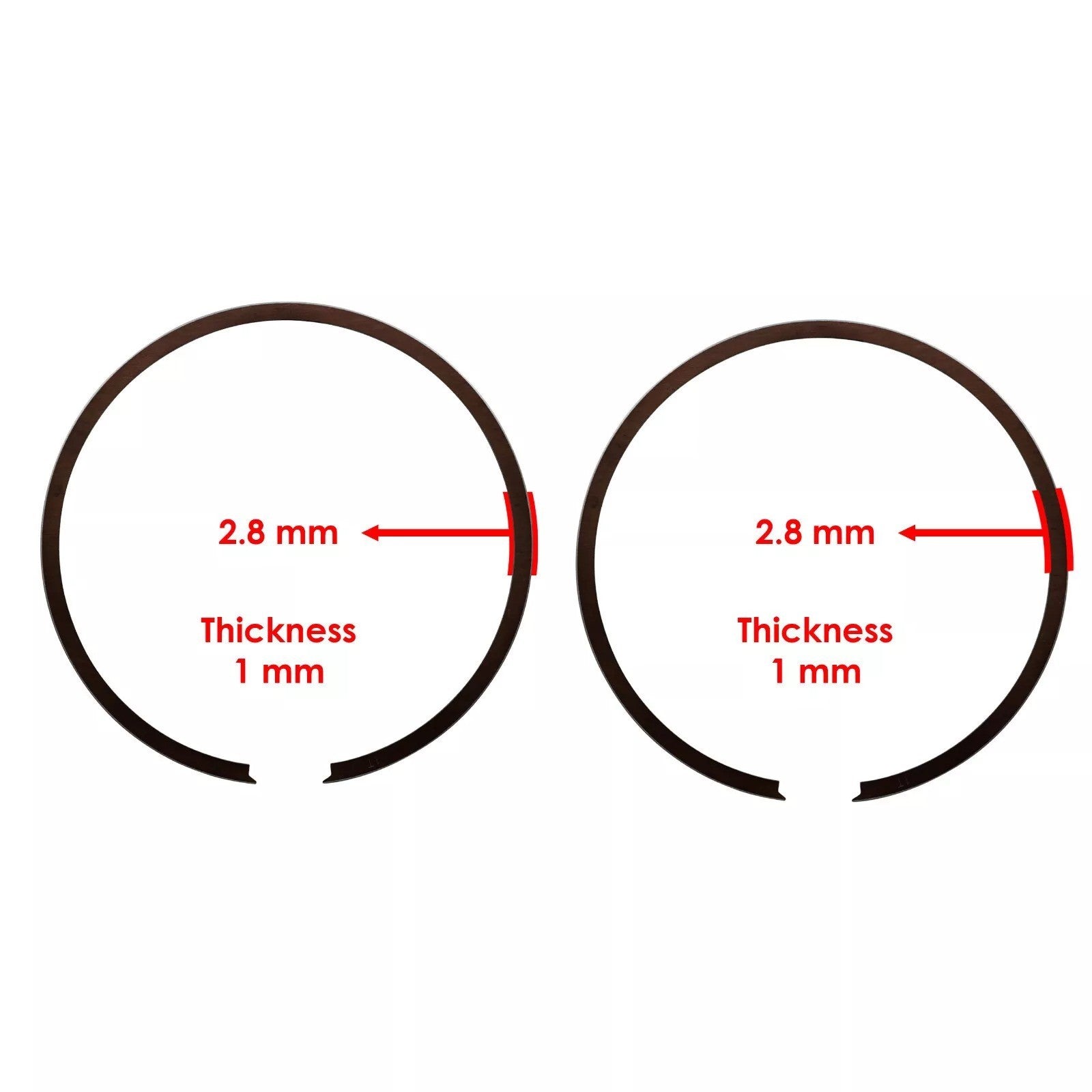 Caltric Piston Kit w/ Piston Rings for Yamaha YZ250 YZ250X 2003-2023 66.36mm