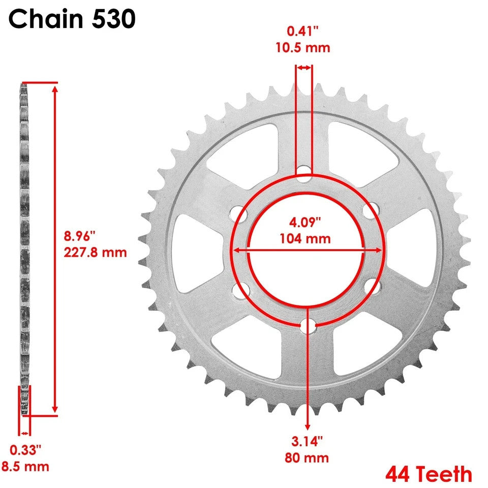 Drive Chain & Sprockets Kit for Kawasaki ZX900B Ninja ZX9R 1994 1995 1996 1997