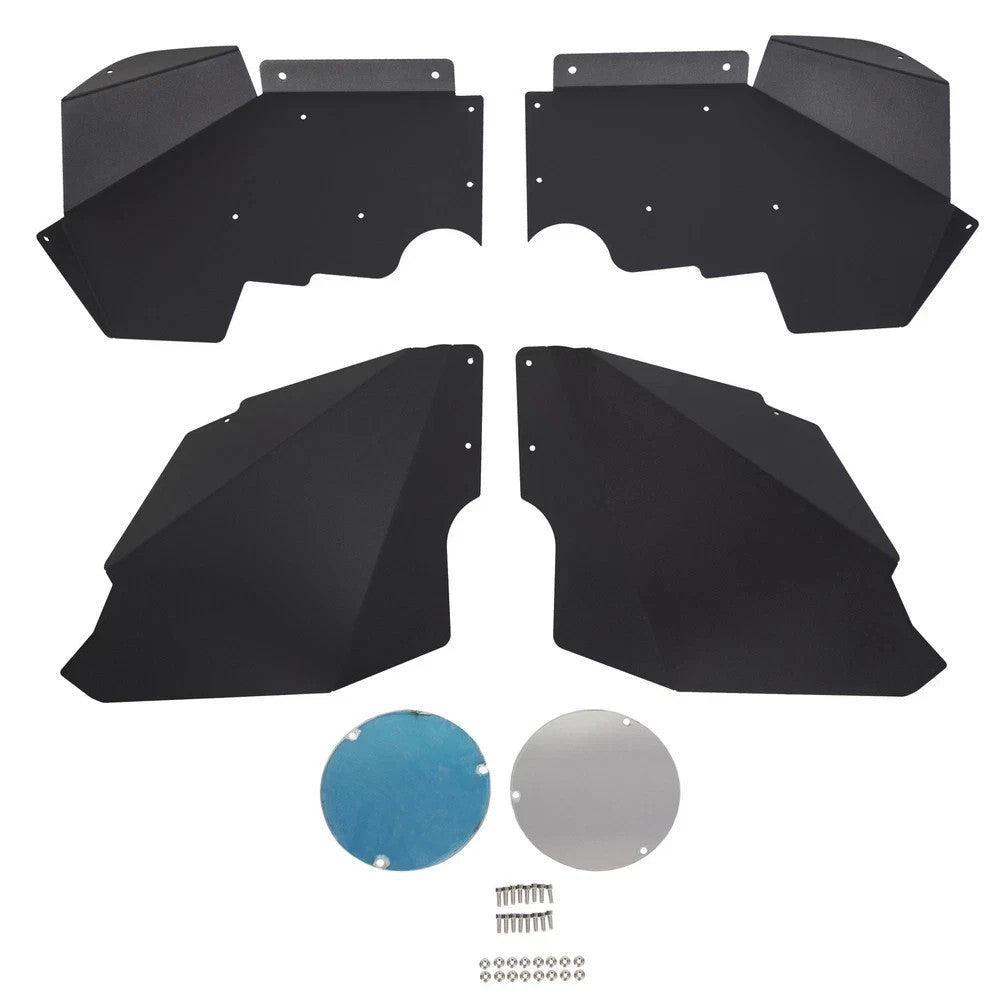 HECASA Aluminum Front Inner Fender Liners Fit Jeep Wrangler JK JKU 2007-2019