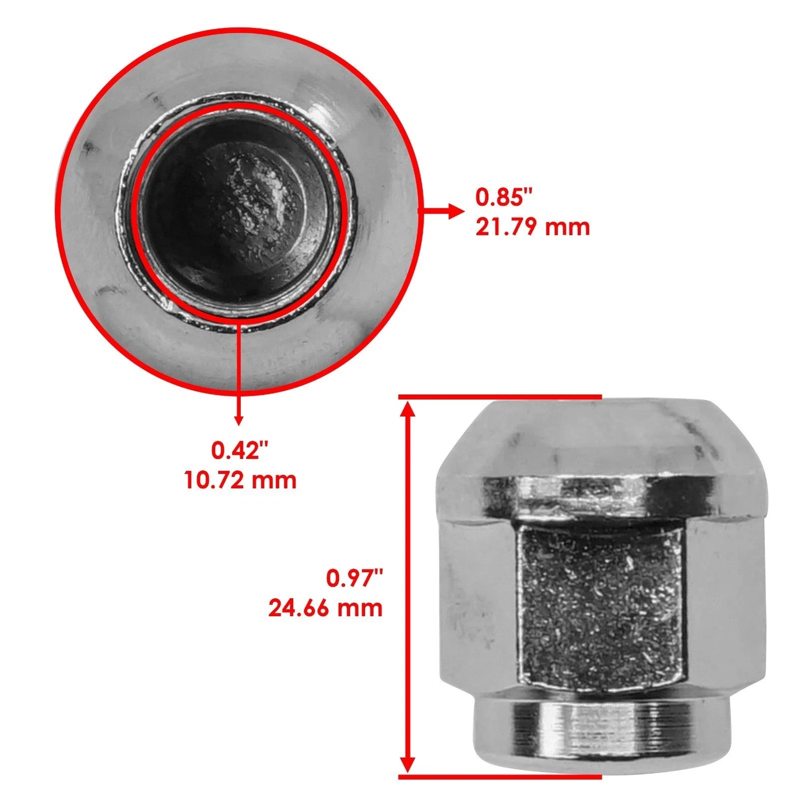 Caltric Rear Wheel Lug Nuts For Honda GoldWing 1800 GL1800 All Options 2018-2022