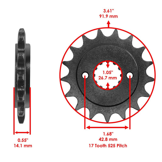 Caltric Drive Chain & Sprockets For Honda VT750DC Shadow Spirit 750 2001-2003