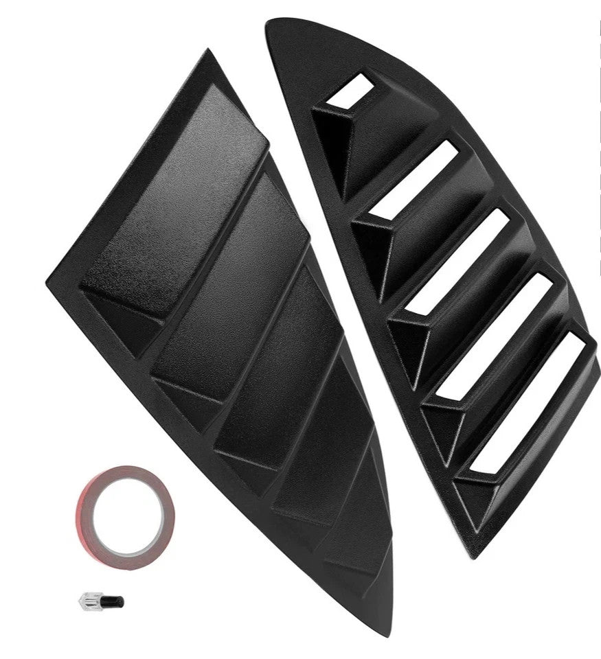 HECASA For Hyundai Genesis Coupe 2010-16 Side Window Louvers Sun Shade ABS Pair