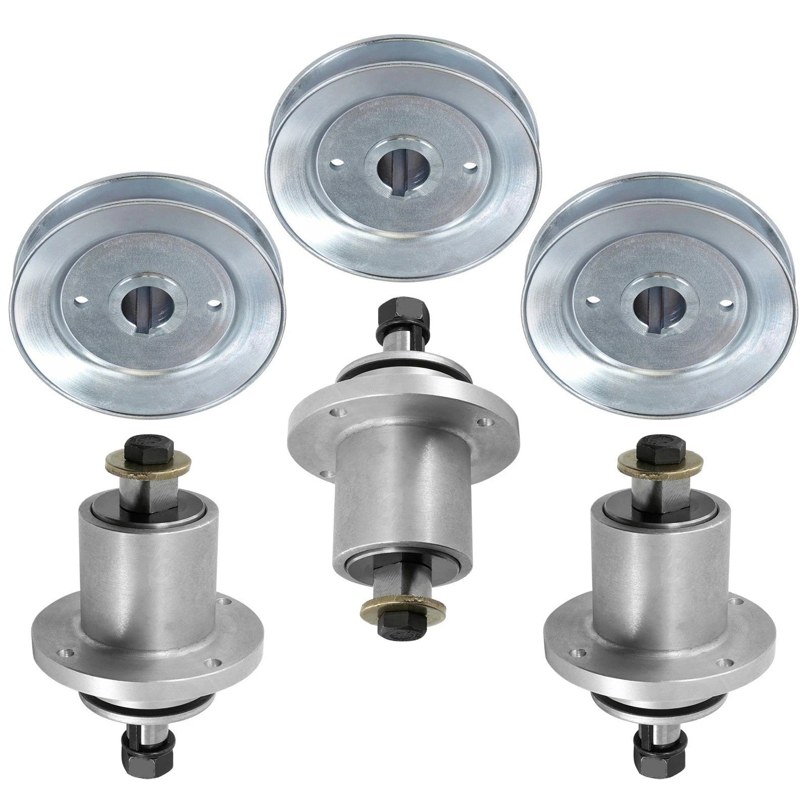 Caltric 48" Deck Spindle & Pulley For Scag Liberty Z SZL48-22KT SZL48-21FR