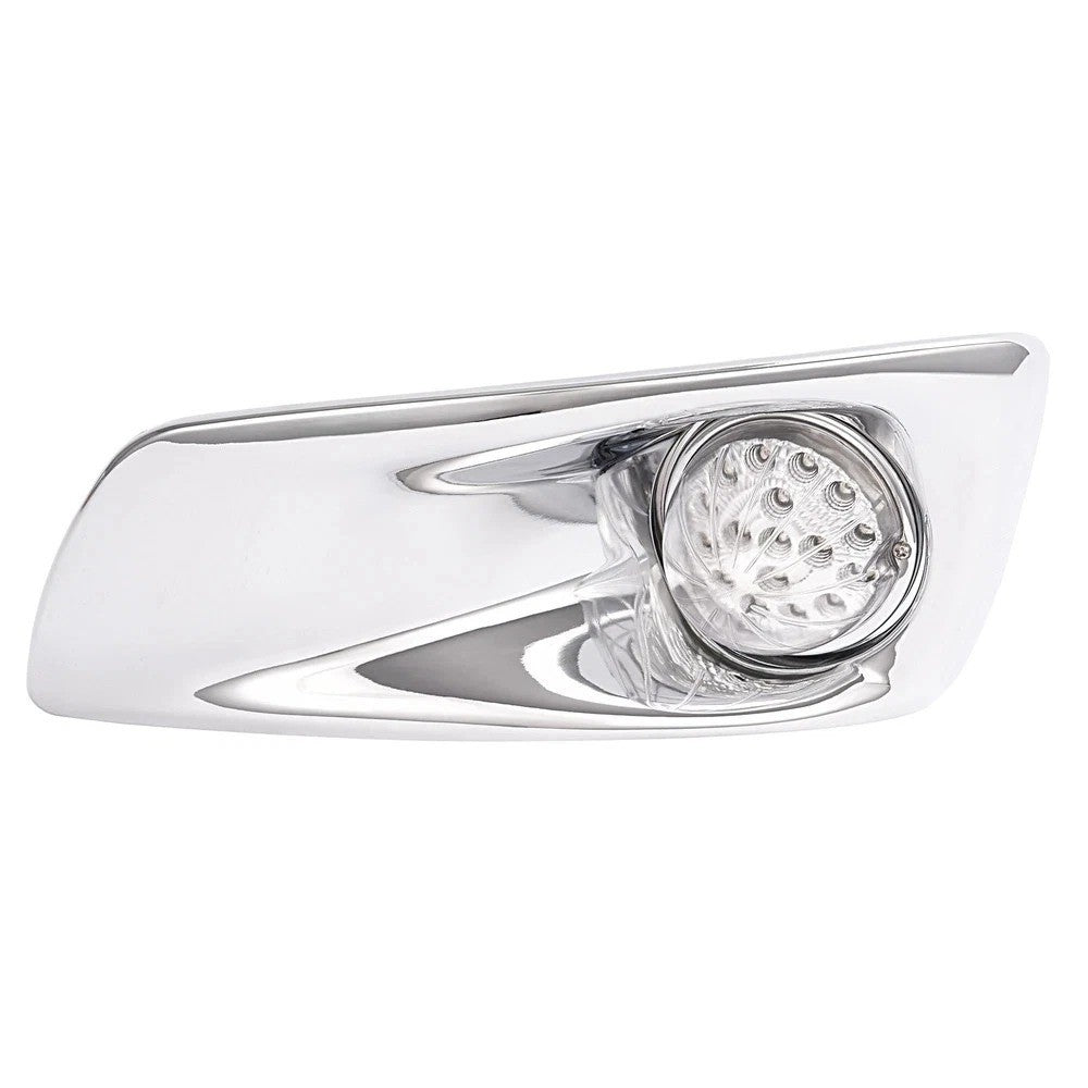 HECASA For Kenworth T660 2007-2017 LED Fog Light & Chrome Bezel Left & Right