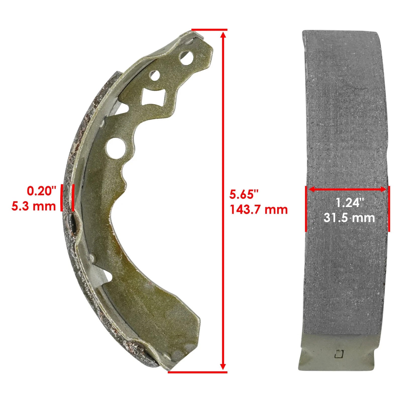Front Brake Shoes for Suzuki LT-4WD LT-F4WD Quadrunner 1987-1998