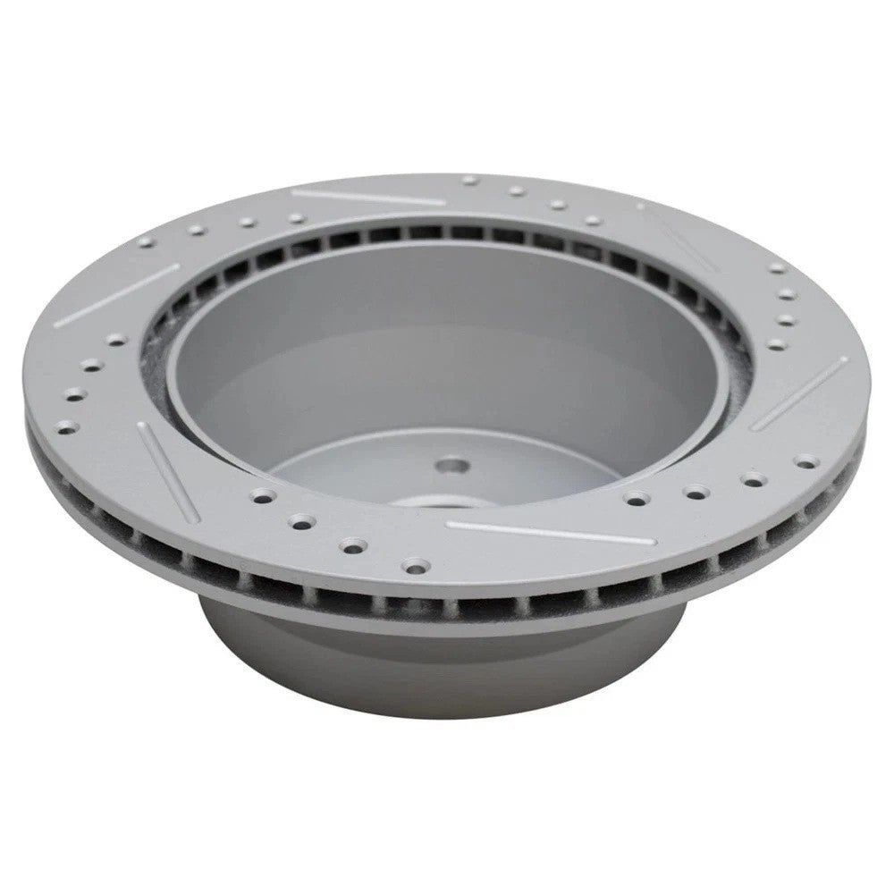 Performance Drilled Slotted Rear Coated Brake Rotor Pair for Chevy S10