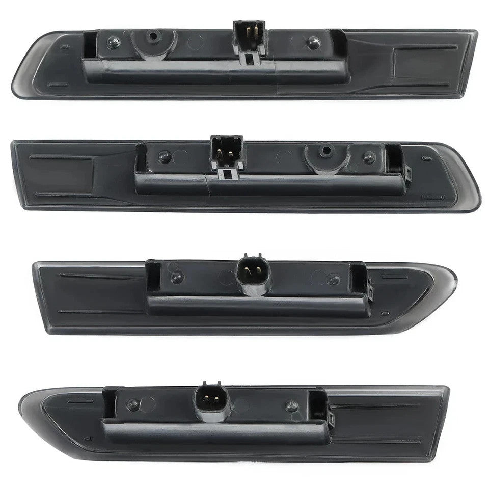 4PCS Smoked LED Front + Rear Side Marker Lights Lamps For Acura TL 2004-2008