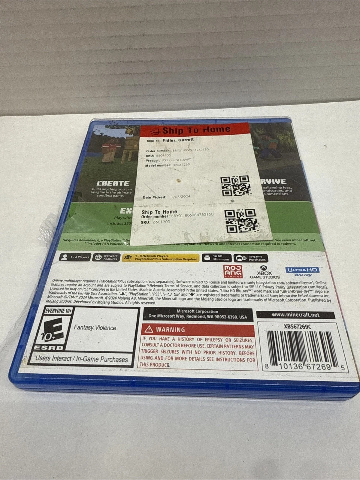 Minecraft Bedrock Edition - PlayStation 5 - NEW