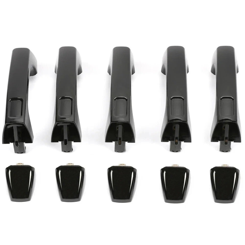 Door Handle Black Exterior Outside Front & Rear Set of 5 For Hummer H3 H3T 06-10