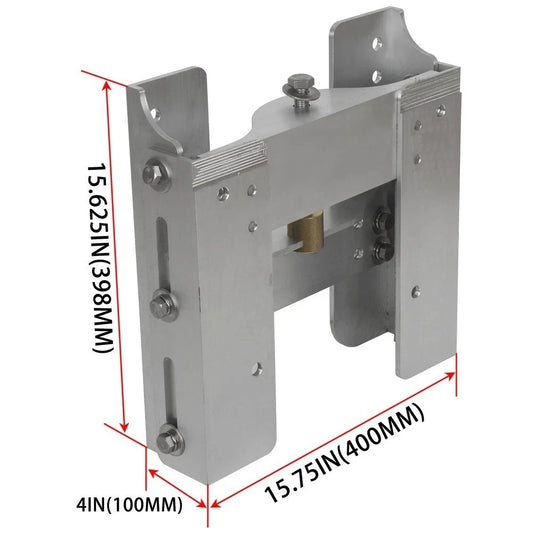 Adjustable 4'' Set Back Jack Plate Manual Power Lift Transom Outboard Boat Motor