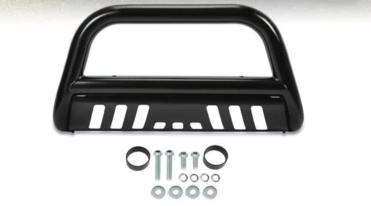 FOR 2004-2015 NISSAN TITAN/ARMADA BLACK BULL BAR PUSH BUMPER GRILLE GUARD+SKID