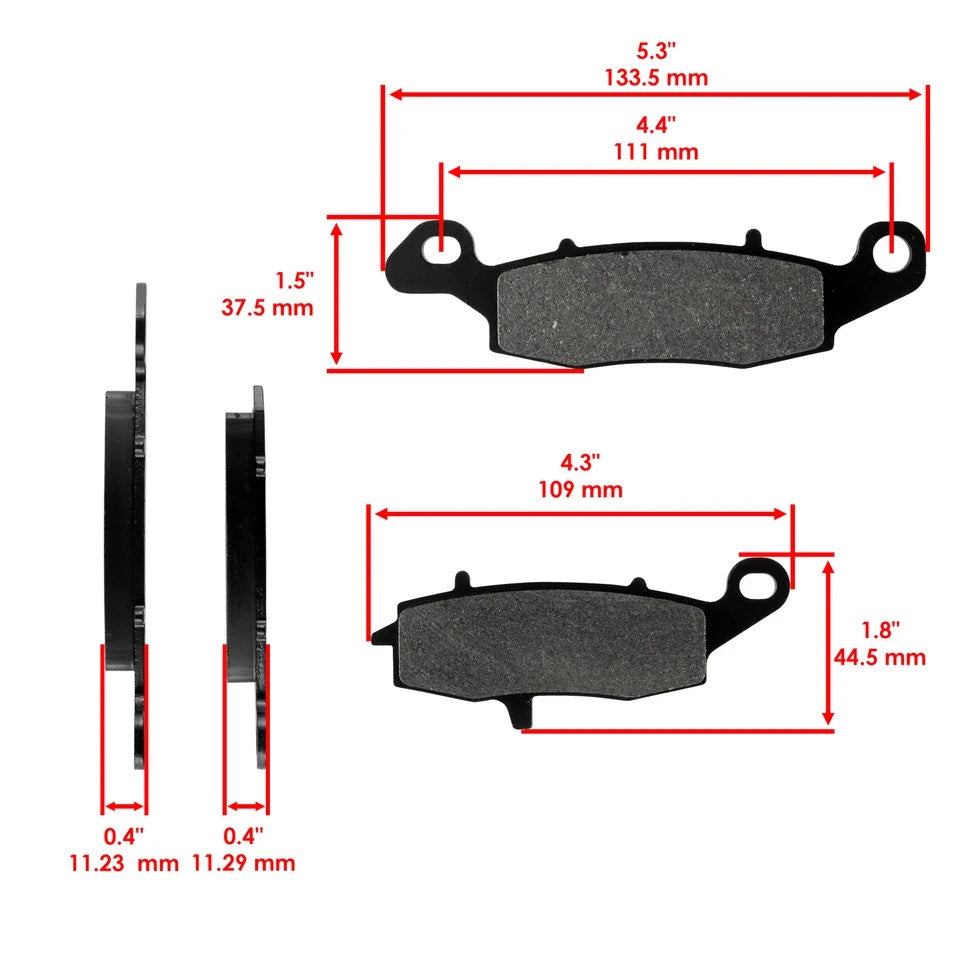 for Kawasaki Vulcan 1700 VN1700 Voyager ABS 2009-2019 Front & Rear Brake Pads