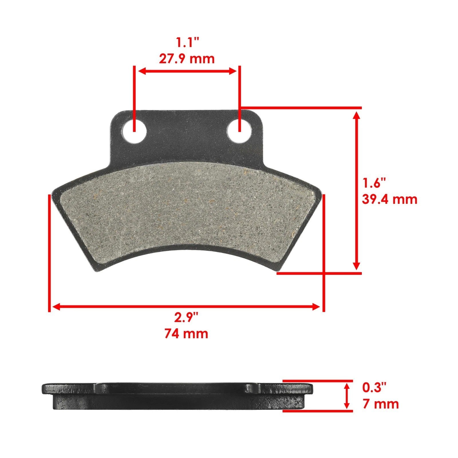Rear Brake Pads for Polaris Sport Sportsman 400L 4X4 1994 1995 1996 1997 1998