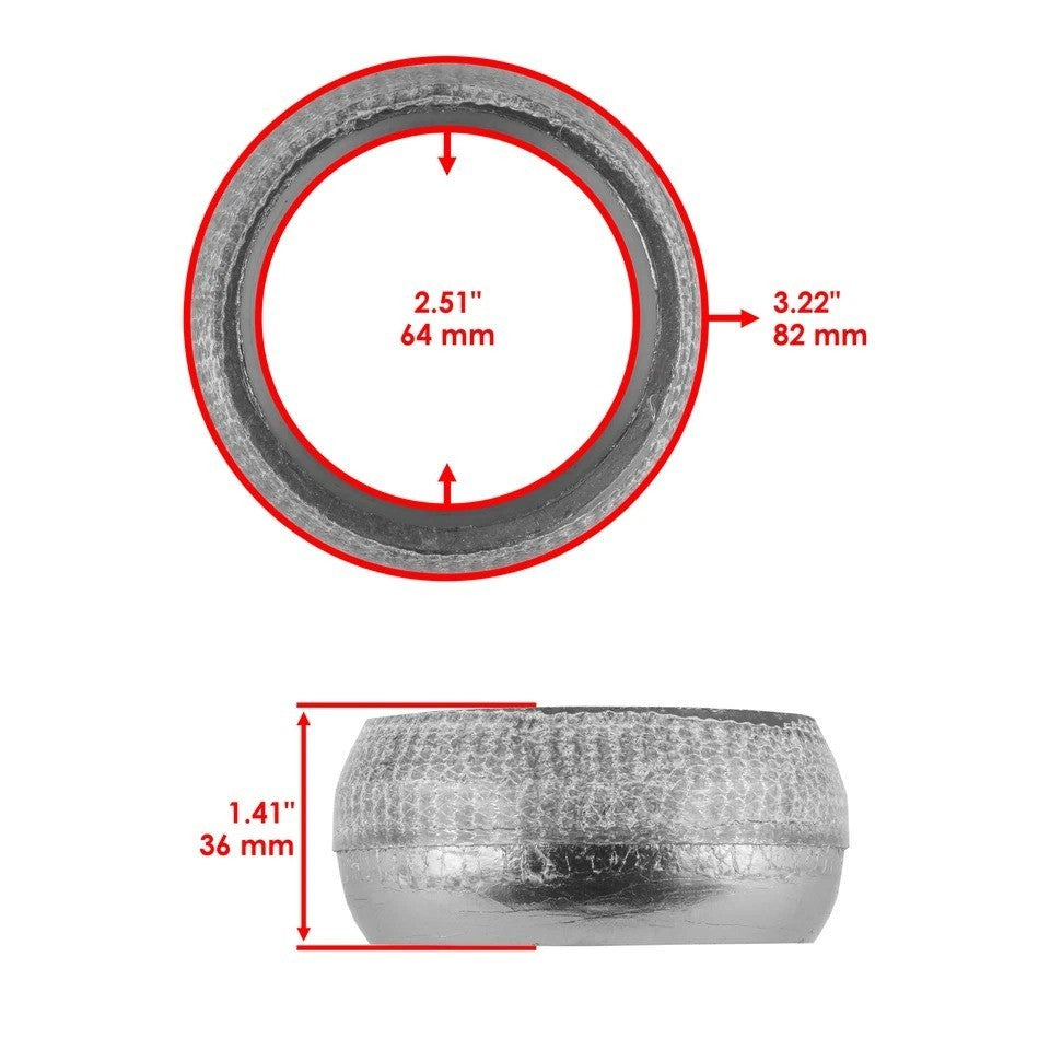 Muffler Gasket Double Spherical 2.5" Donut Seal for Polaris 3610236