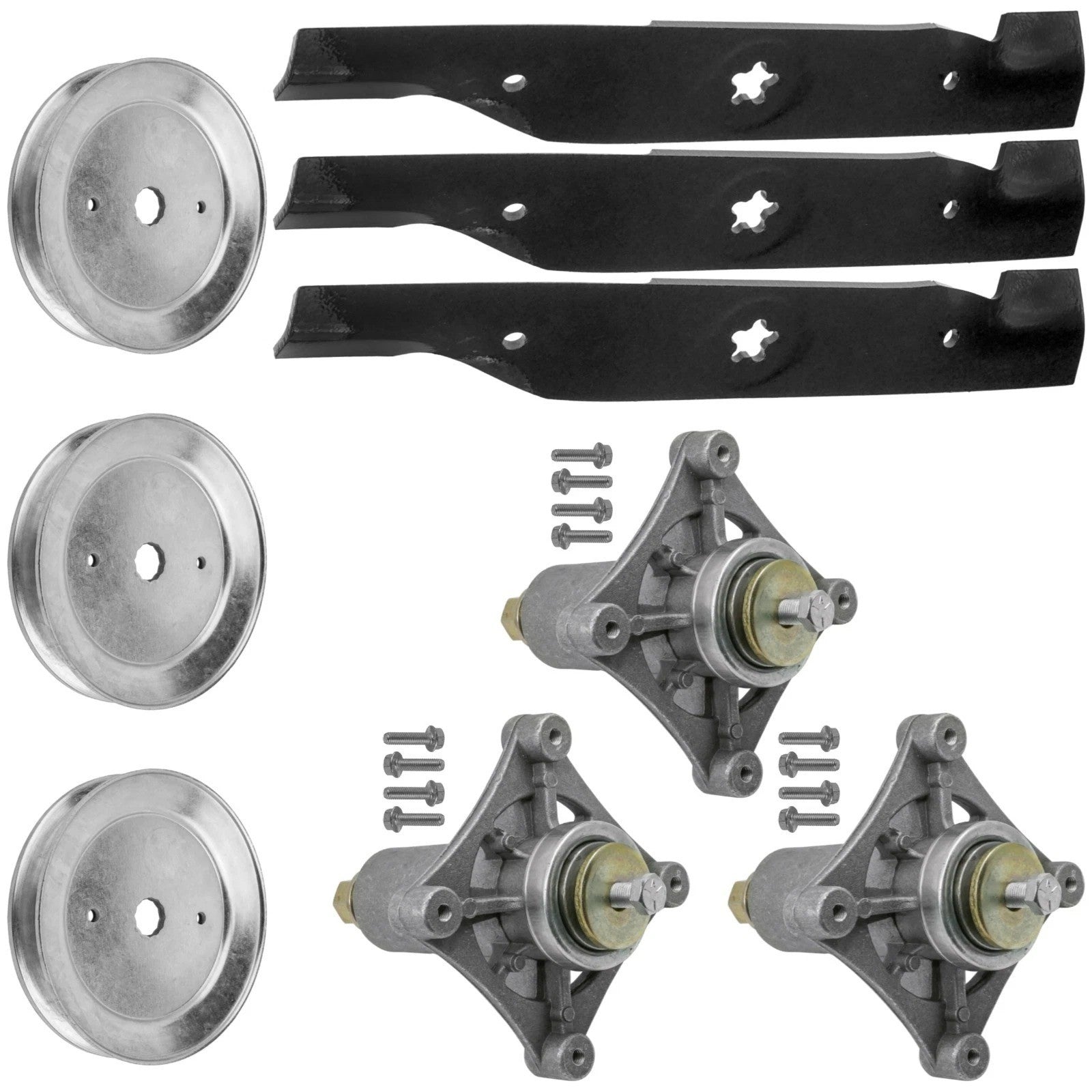 48" Deck Spindle & Pulley Blade for Husqvarna TS148X YT21548 YTH24K48 YTA24V48