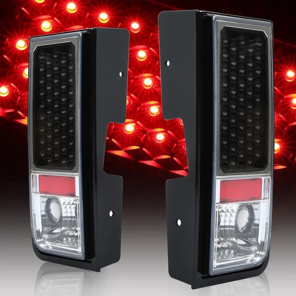 For 2003 2004 2005 2006 2007 2008 2009 Hummer H2 Red FULL LED Tail Lights Pair