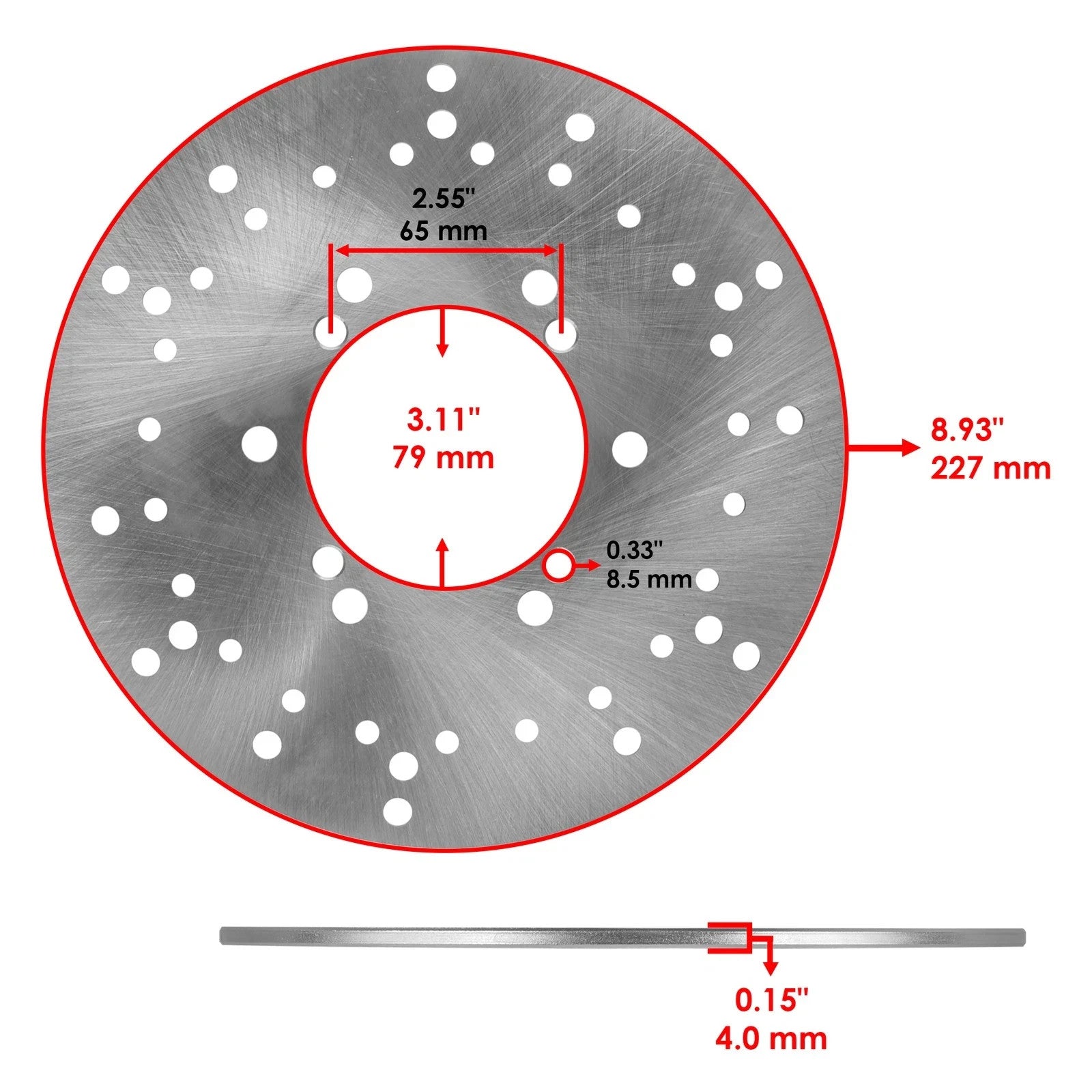 Front Brake Disc Rotor for Polaris Sportsman 500 4x4 HO ATV 2001 2002 2003