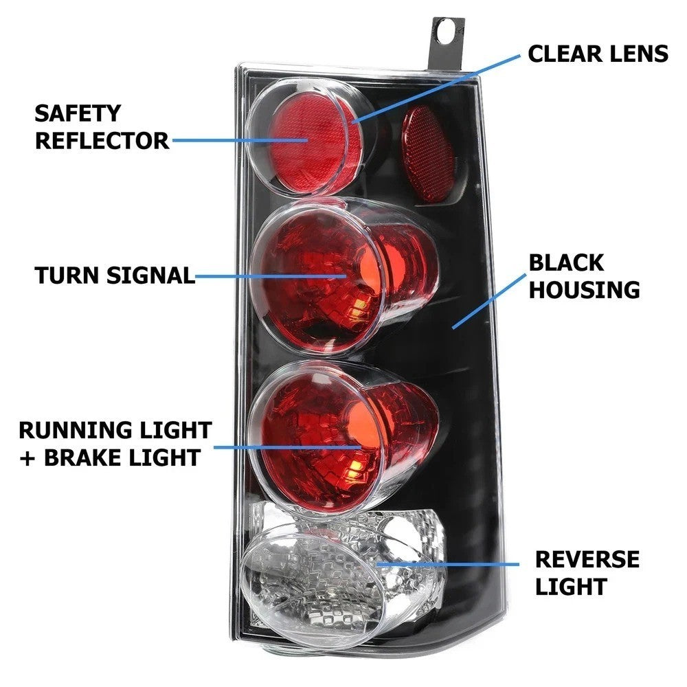 HECASA For GMC Savana/Chevrolet Express 1500 2500 3500 96-02 Tail Lights Lamps