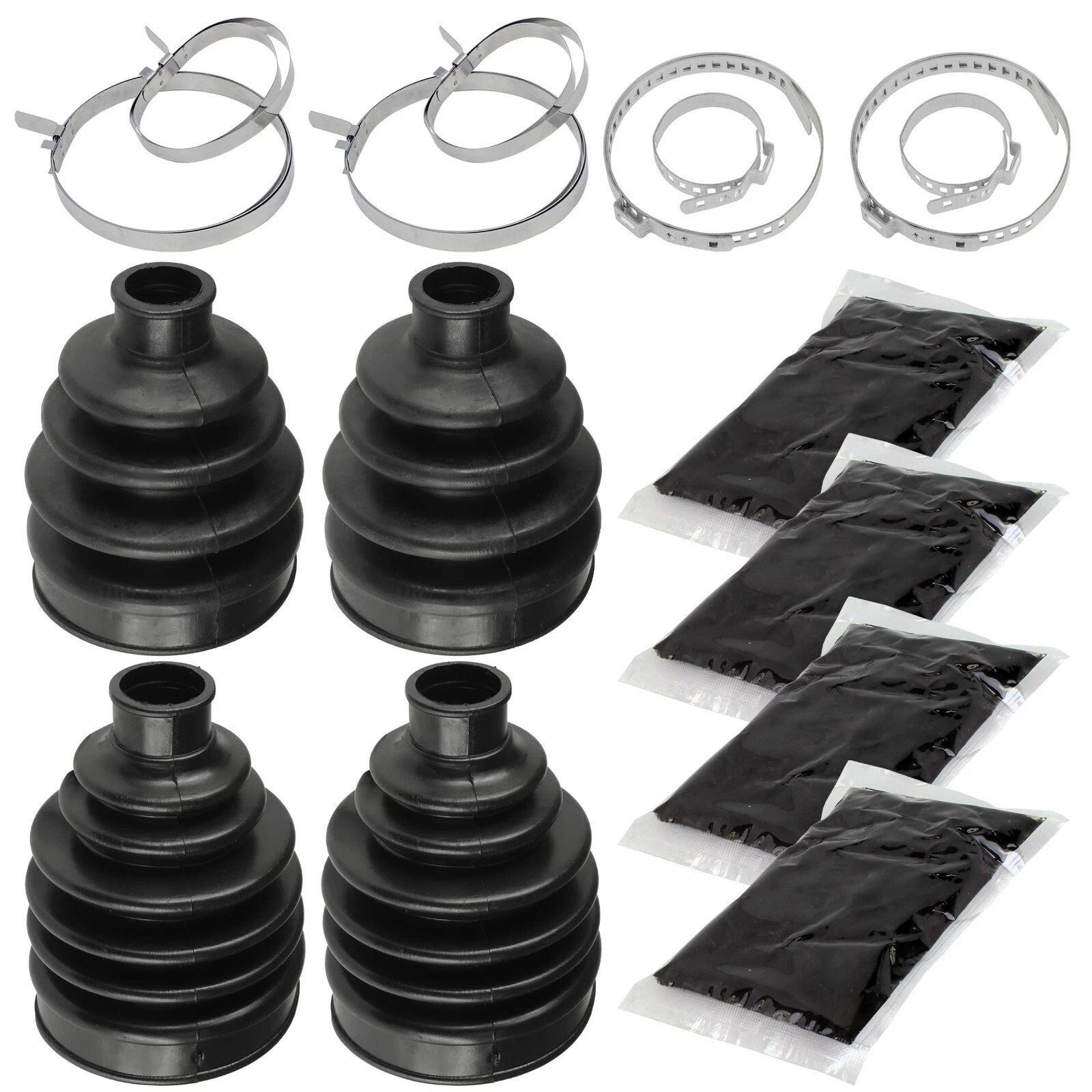 2 Rear Axle Inner Outer CV Boot Kit for Can-Am Outlander 400 4X4 EFI 2009-2012