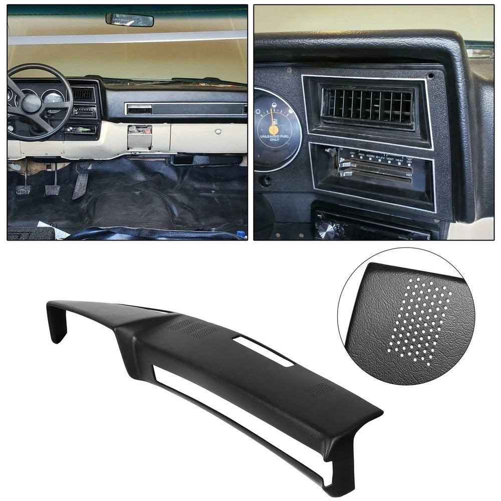 Black Molded Dash Cover Board Overlay Cap for 81-91 Chevy/GMC C/K/R/V Suburban