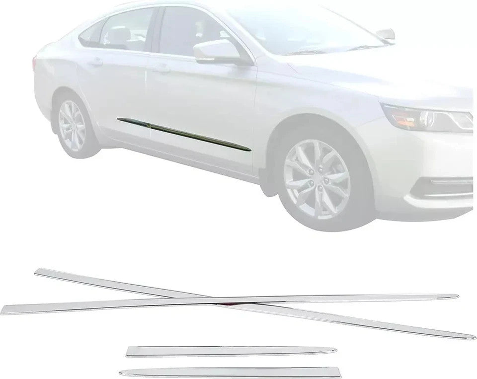 Chrome Side Skirt Door Garnish Molding trim For 2015 2016 -2020 Chevrolet Impala