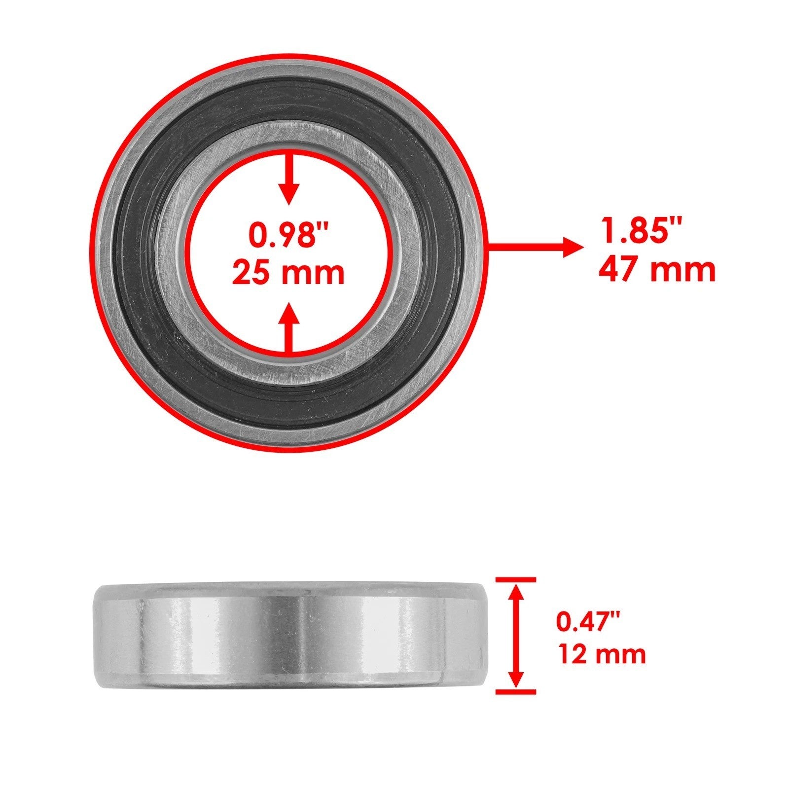 Front Brake Drum Hub W/ Bearing Bolt For Kawasaki Mule 2510 KAF950A Diesel 00-01
