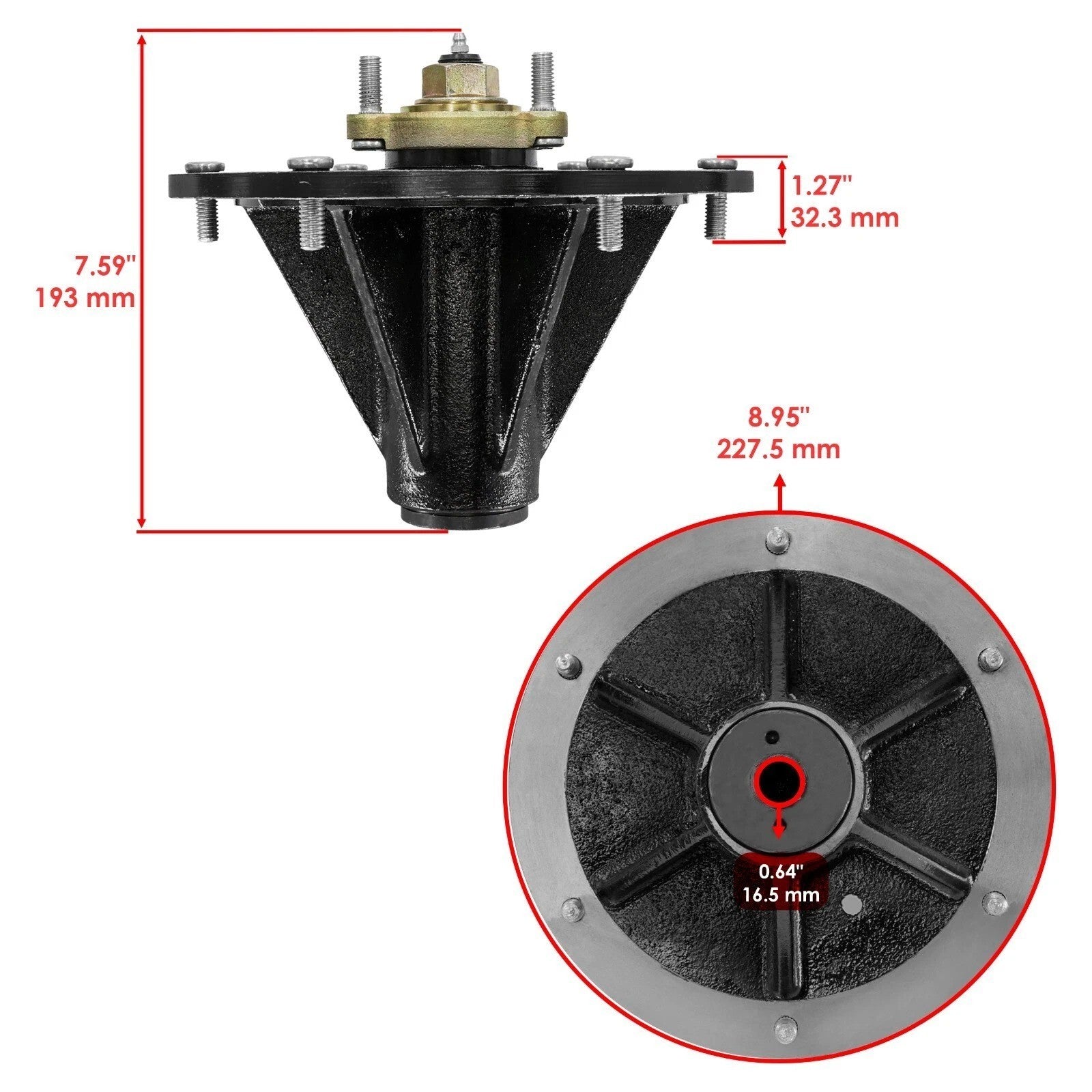 Deck Spindle for Toro GrandStand Stand-On 74550 74551 74553 117-6157 115-3621