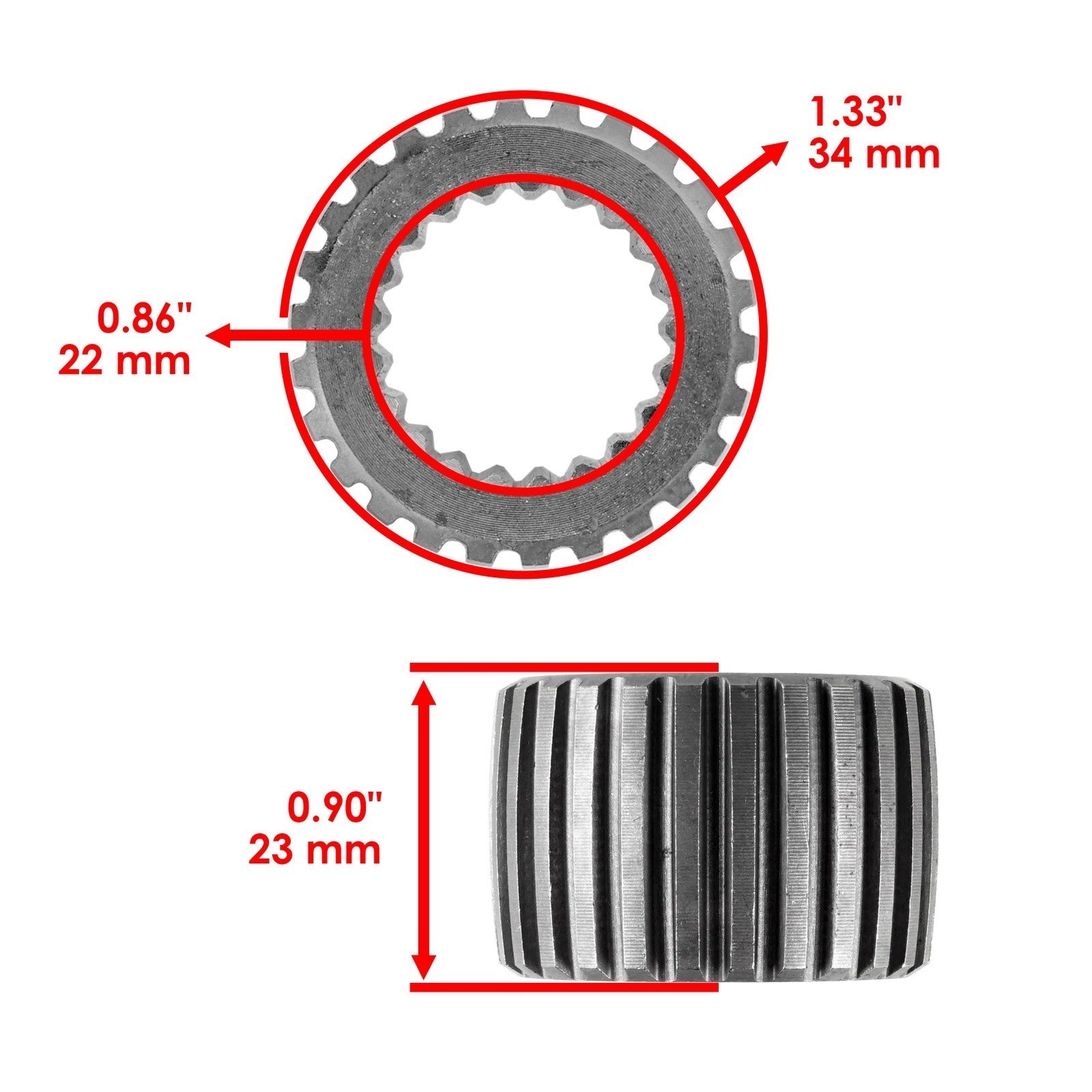 Rear Differential Drive Shaft Coupling For Yamaha Rhino 660 4X4 YXR660 2004-2007
