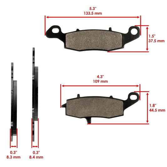 Front & Rear Brake Pads for Kawasaki VN1500 Vulcan 1500 Mean Streak 2002 03 2004