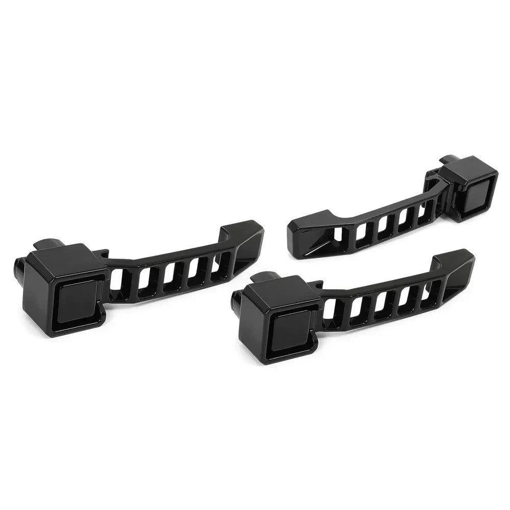 HECASA 3PCS Exterior Door Handles Kit Aluminum For Jeep Wrangler JK/JKU 2007-18