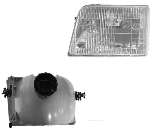 Headlight Assembly Set Driver & Passenger Side Fits 1993-1997 Ford Ranger