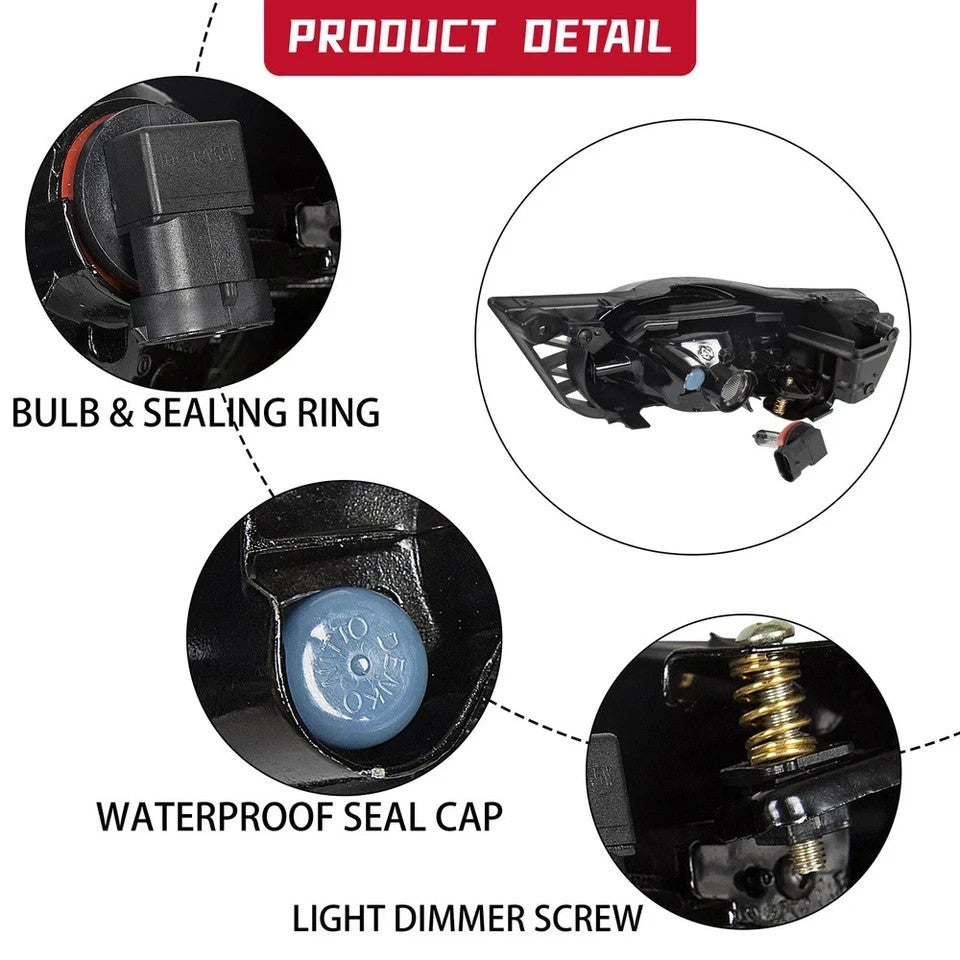 For 2009-2011 Honda Civic 4-Door Sedan Bumper Fog Lights Driving Lamps w/Switch