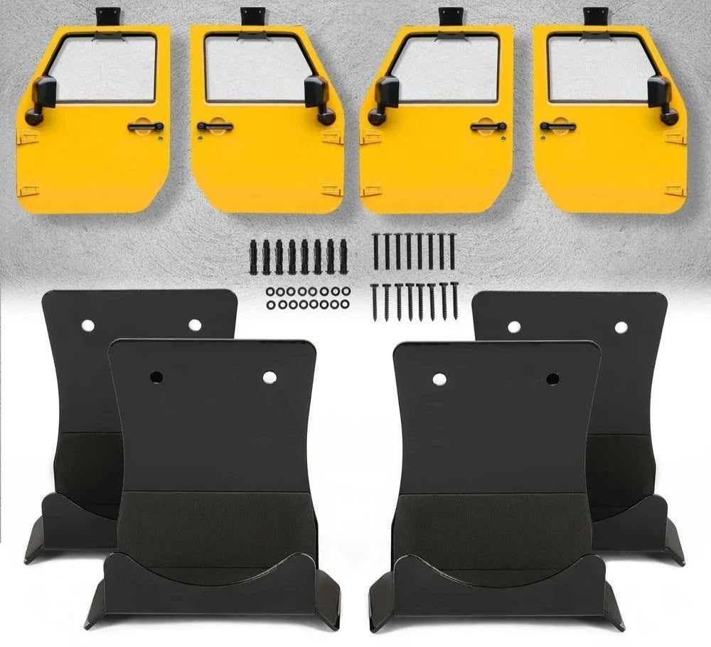 65lbs Wall Mount Door Storage Hangers for 1956-2024 Jeep Wrangler TJ JK JL JT