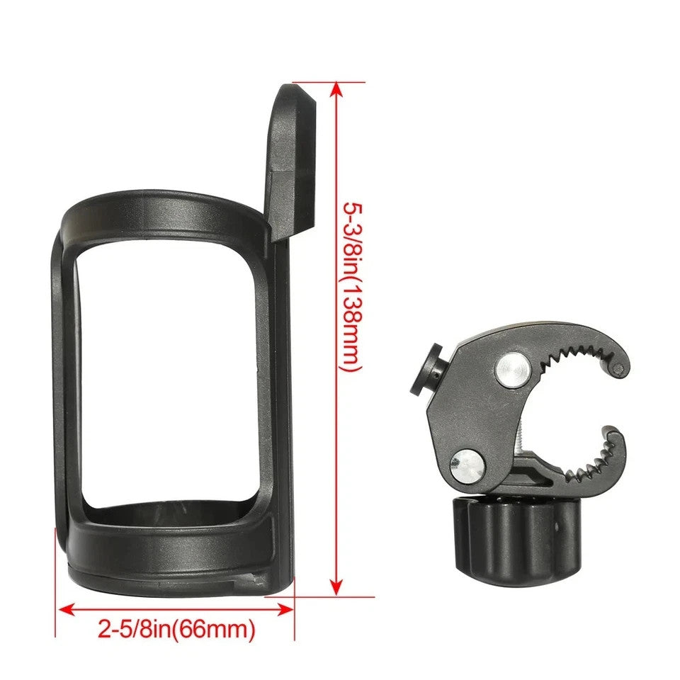 HECASA Universal 360° Beverage Cup Holder For Wheelchair Walker Rollator Bike